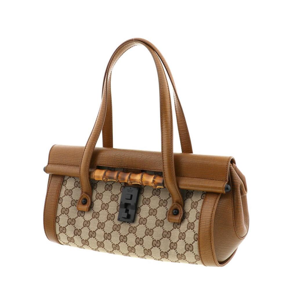 GUCCI Bamboo Handbag Beige Bag - Picture 2 of 6